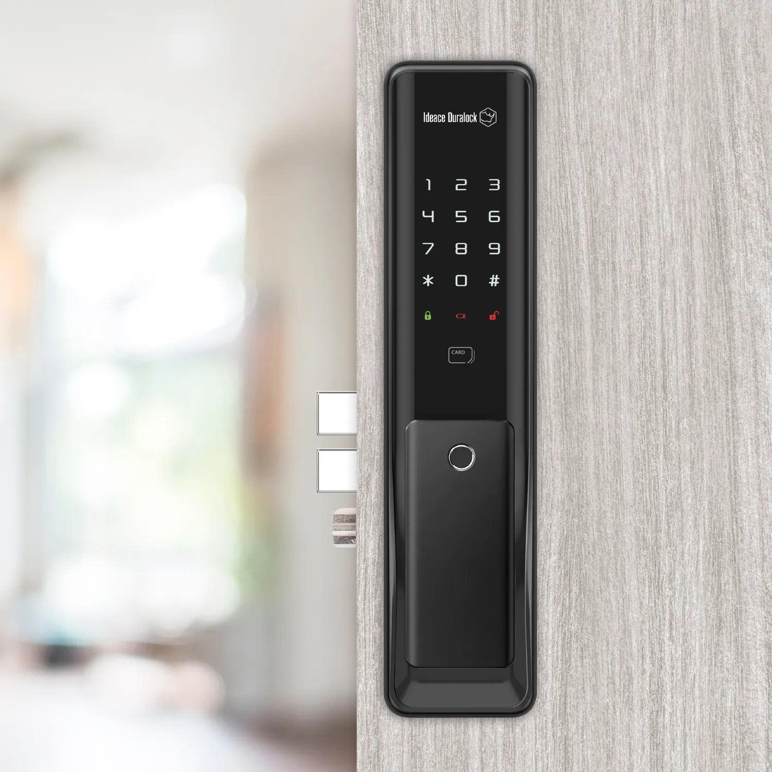 Cerradura 401 La cerradura digital Cerradura 401 ofrece acceso mediante huella, clave o llave, brindando mayor seguridad y comodidad. Ideal para proteger tu hogar con tecnología moderna y fácil de usar.