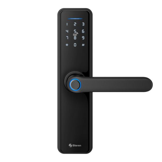 Cerradura digital con acceso por huella, clave y llave para mayor seguridad